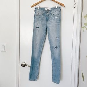 Hollister low - mid waisted ripped jeans